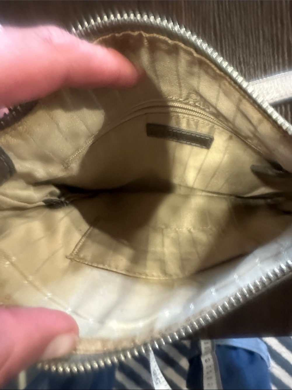 Cole Haan Leather Crossbody Bag in Metallic Silver - Picture 5 of 7